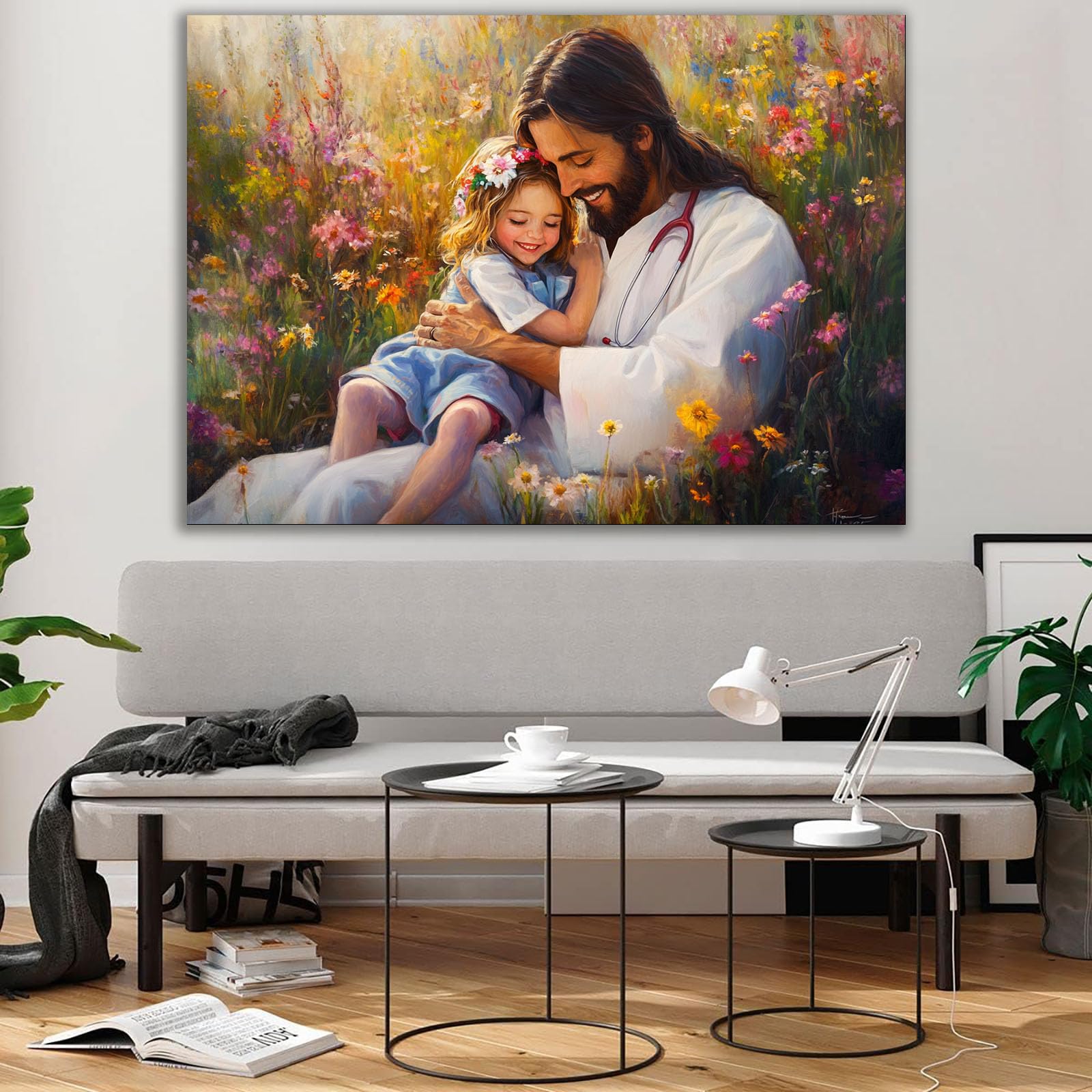 Amazon.com: GFRXWWR Christ God Canvas Painting, Jesus Christ Wall